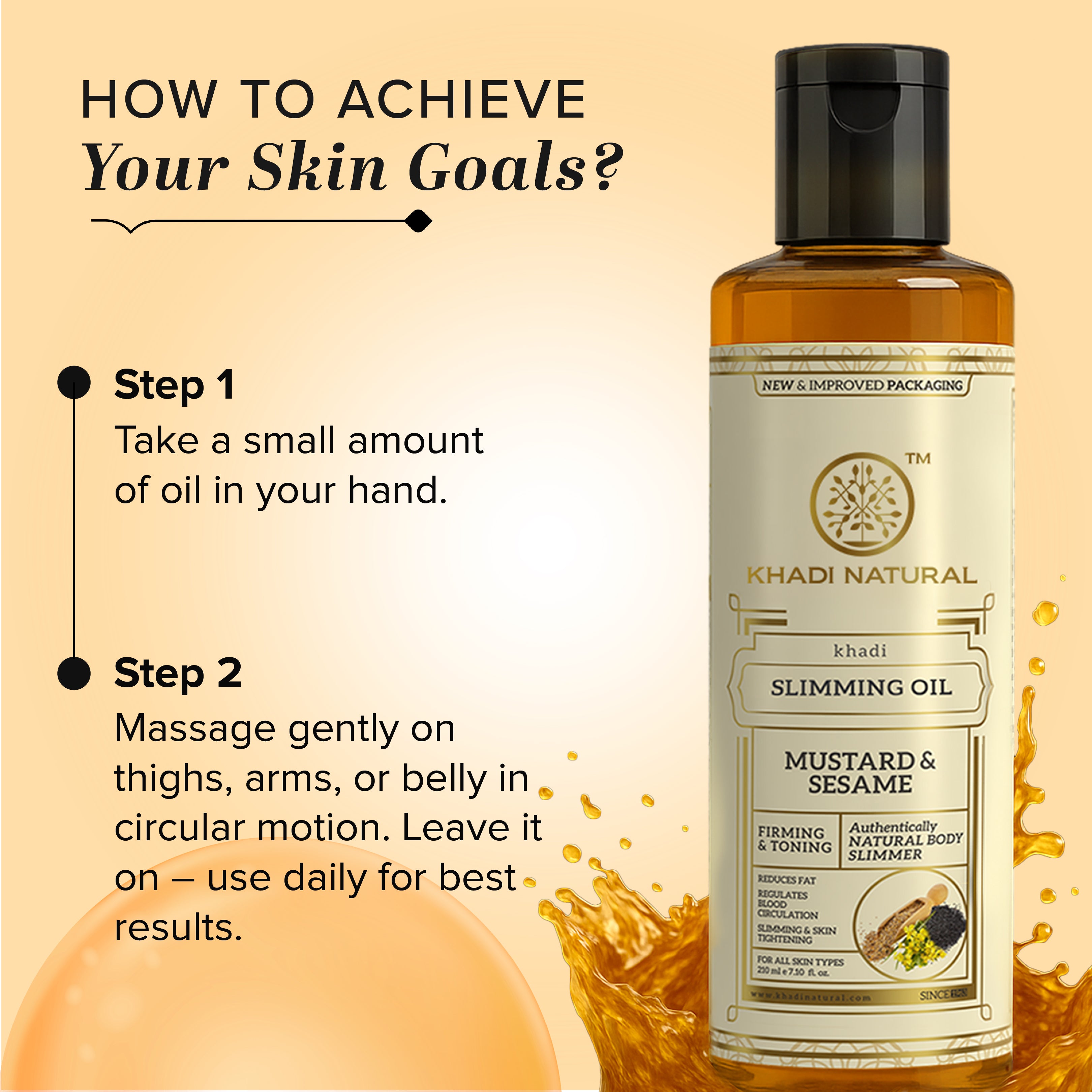 Khadi Natural Slimming Oil - 210ml Sale