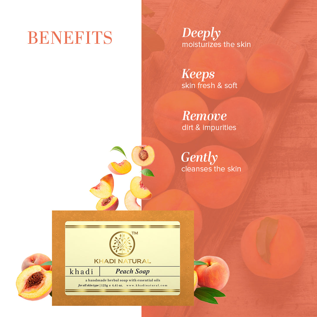 Khadi Natural Herbal Peach Soap-125 g