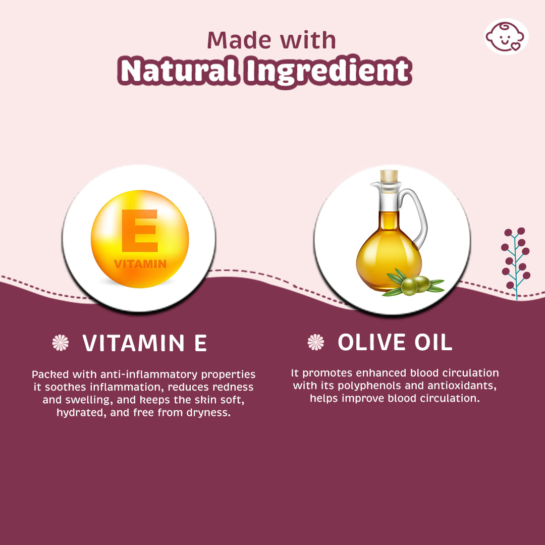 Khadi Natural Baby Massage Oil with Vitamin E and Olive, For Moisturizing Skin - 150ml