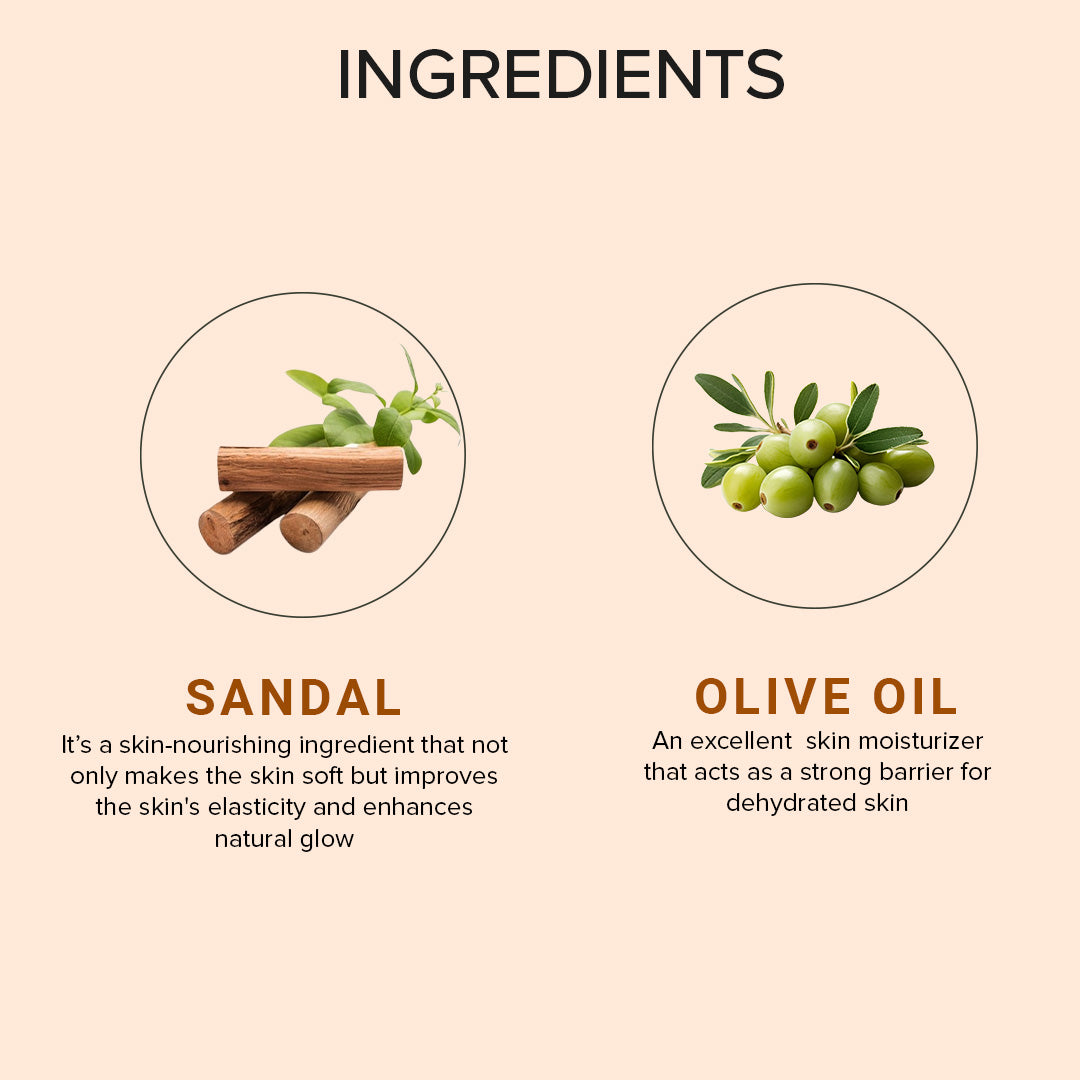 Khadi Natural Sandal & Olive Nourishing Face Cream - 50gm