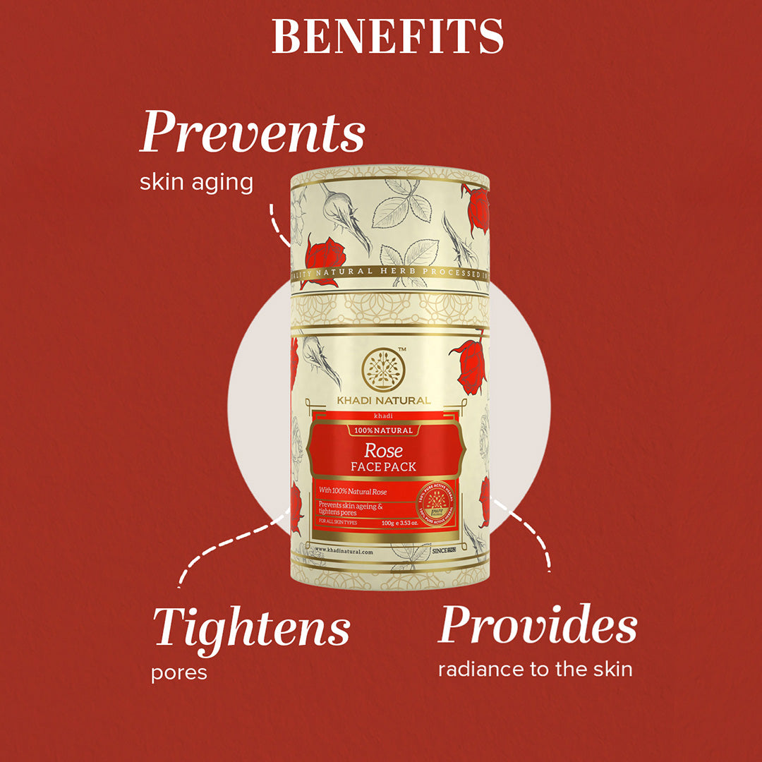 Khadi Natural Rose Face Pack - 100gm