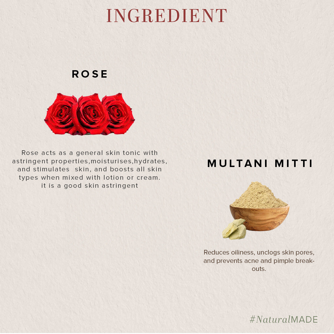 Khadi Natural Rose Face Pack - 100gm