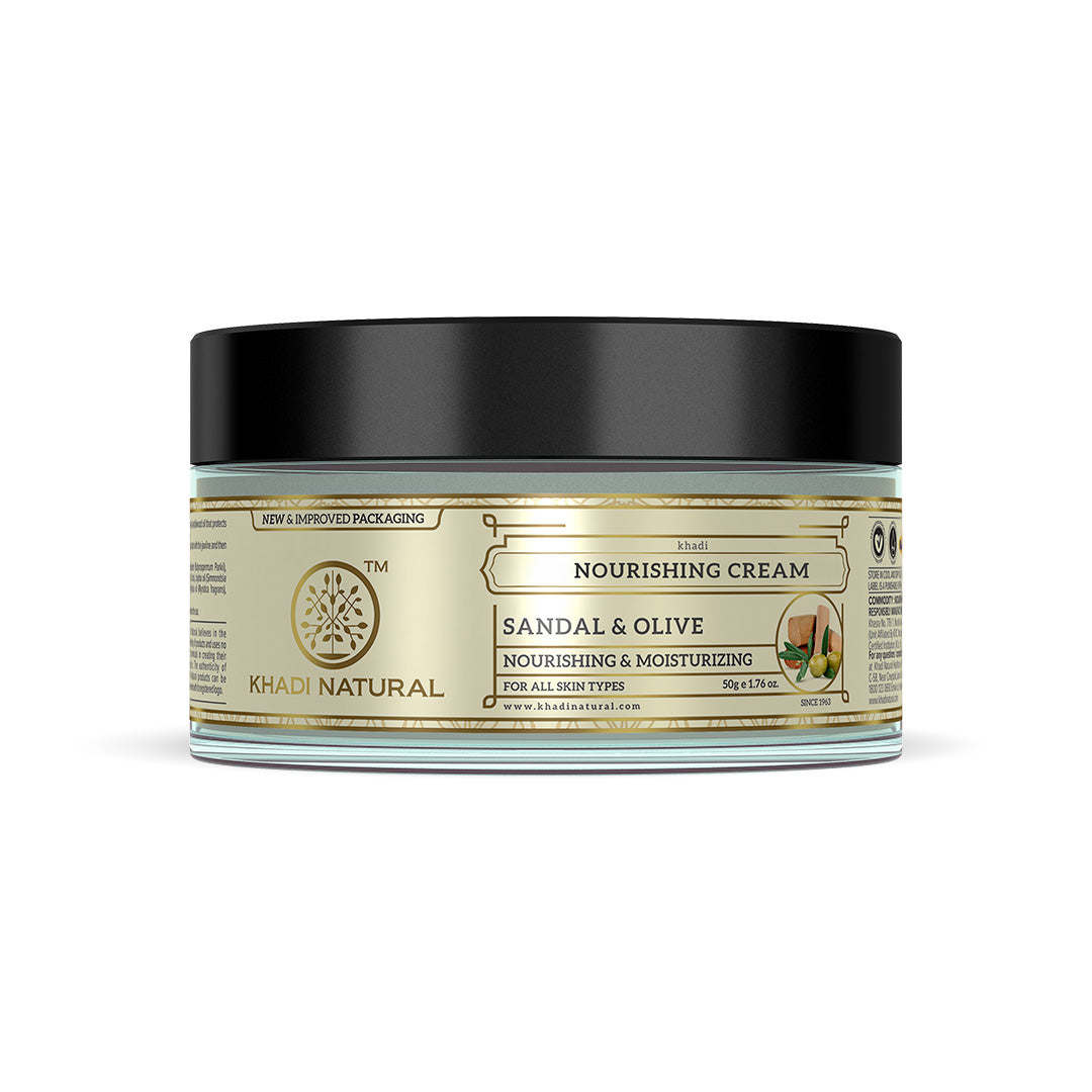 Khadi Natural Sandal & Olive Face Nourishing Cream with Sheabutter - 50gm
