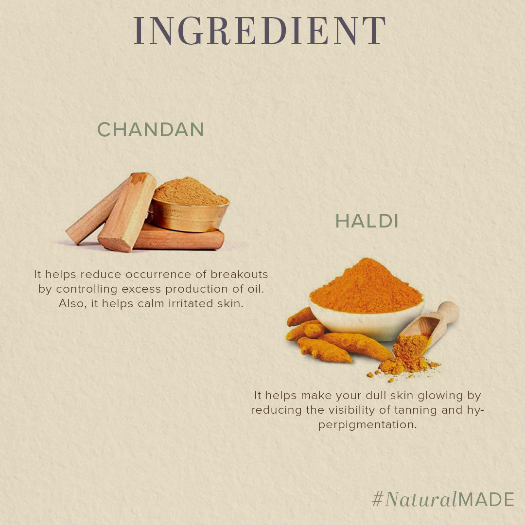 Khadi Natural Herbal Chandan Haldi Soap 125gm (Pack Of 8)