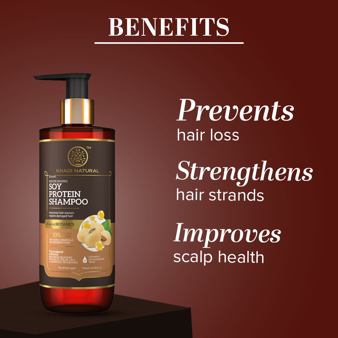 Khadi Natural Soy Protein Shampoo - Powered Botanics - 310ml