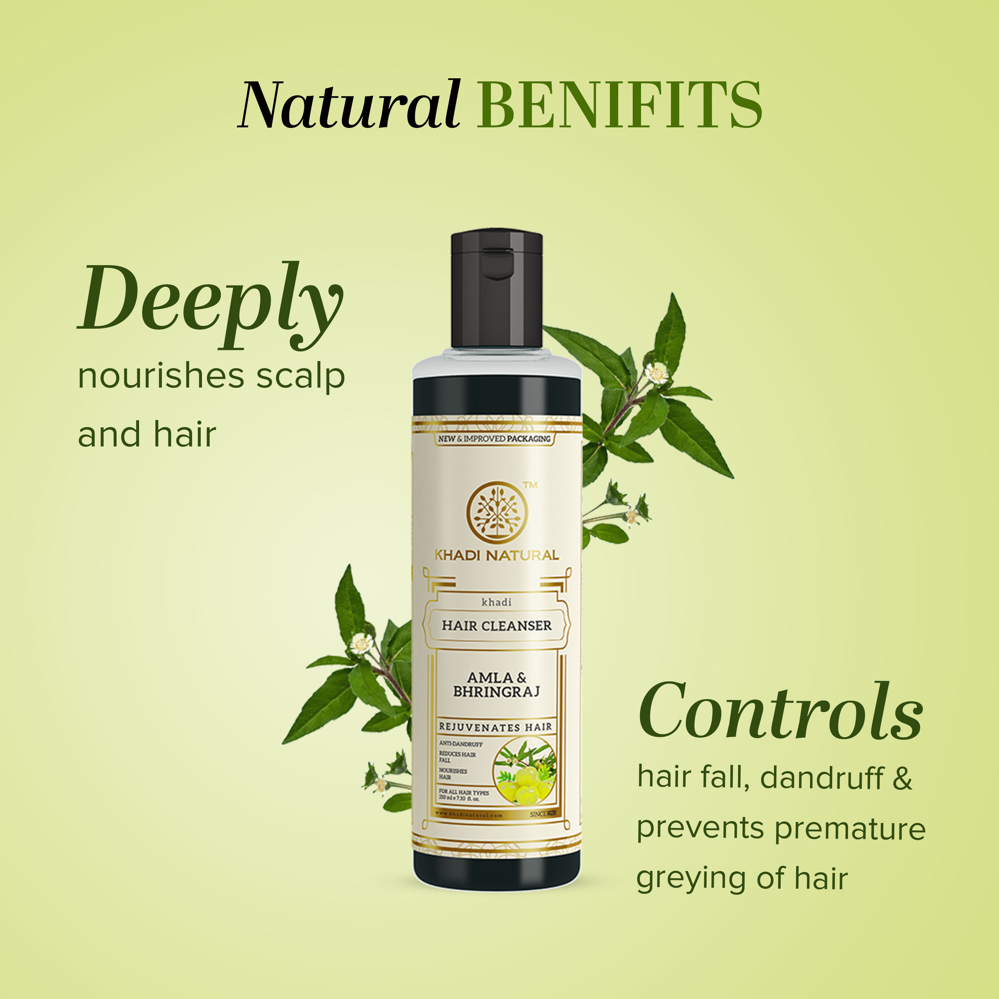 Khadi Natural Amla & Bhringraj Hair Cleanser - 210ml