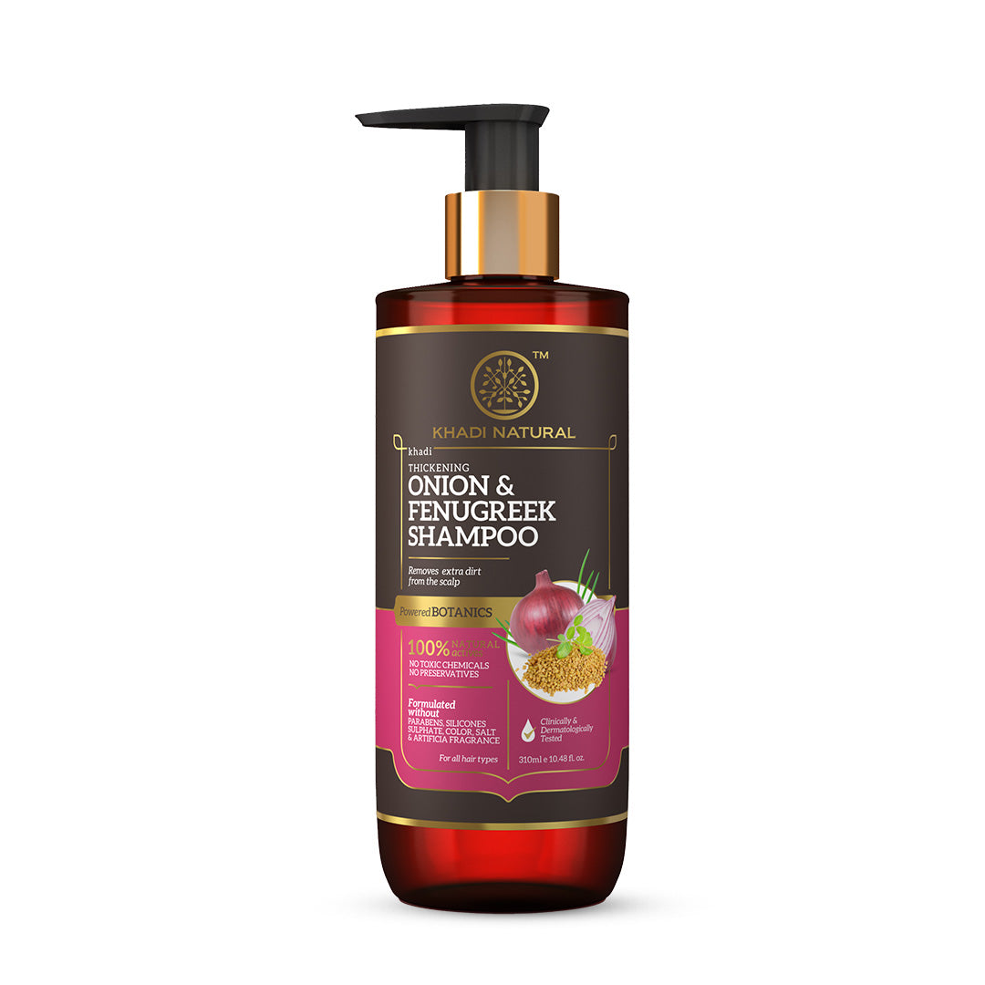 Khadi Natural Onion & Fenugreek Hair Cleanser- Paraben Free - 310ml