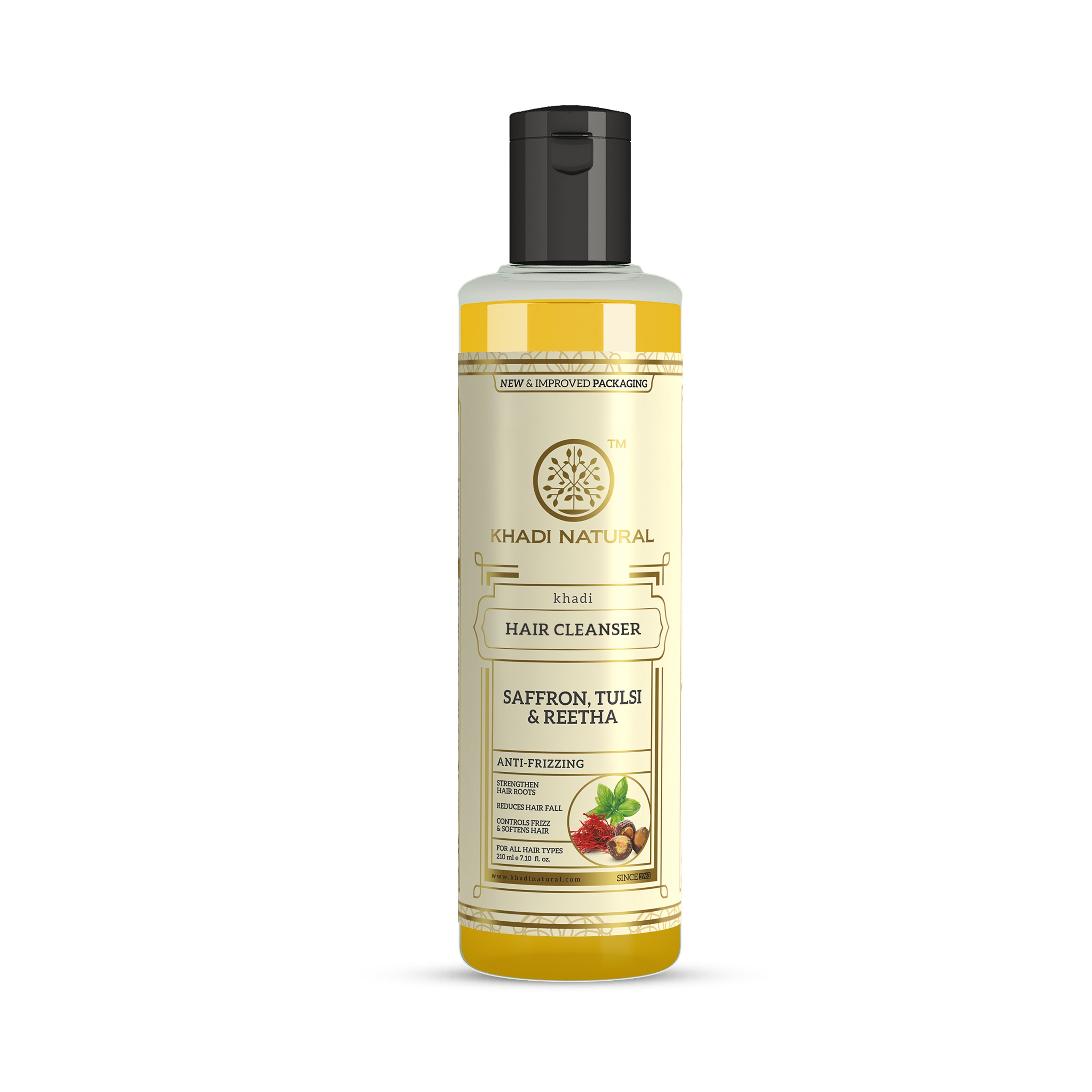 Khadi Natural Saffron Tulsi & Reetha Hair Cleanser - 210ml