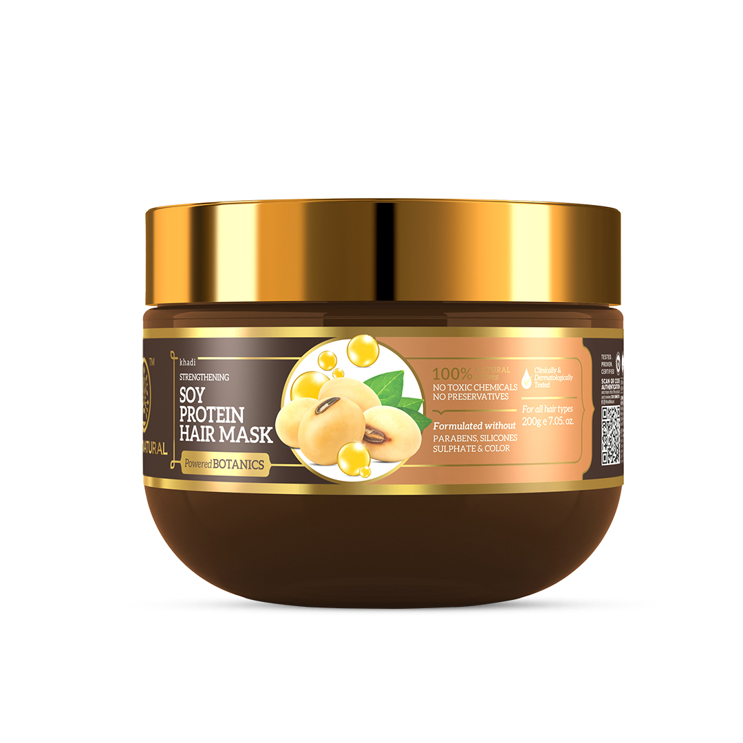 Khadi Natural Soy Protein Hair Mask - Powered Botanics - 200gm