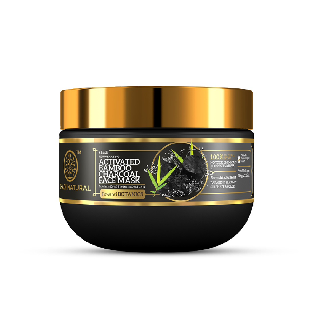 Khadi Natural Activated Bamboo Charcoal Face Mask - 200gm