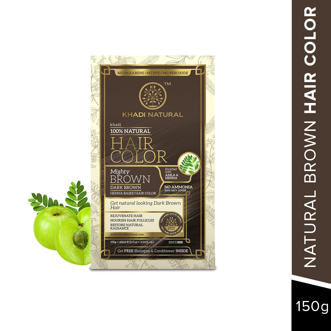 Khadi Natural Mighty Brown Hair Color - 150 g