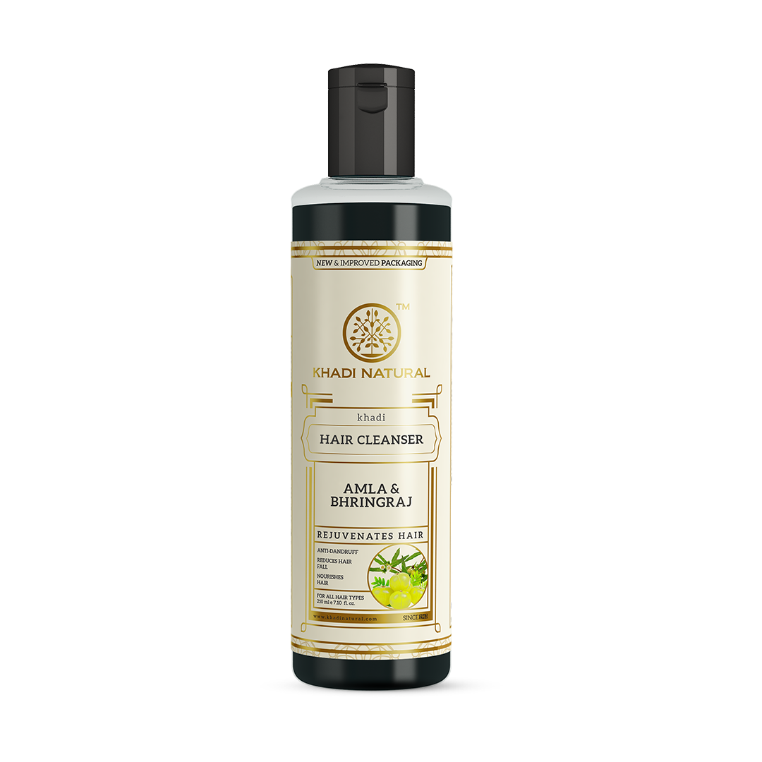 Khadi Natural Amla & Bhringraj Hair Cleanser Combo Pack of 2 - 210ml Each