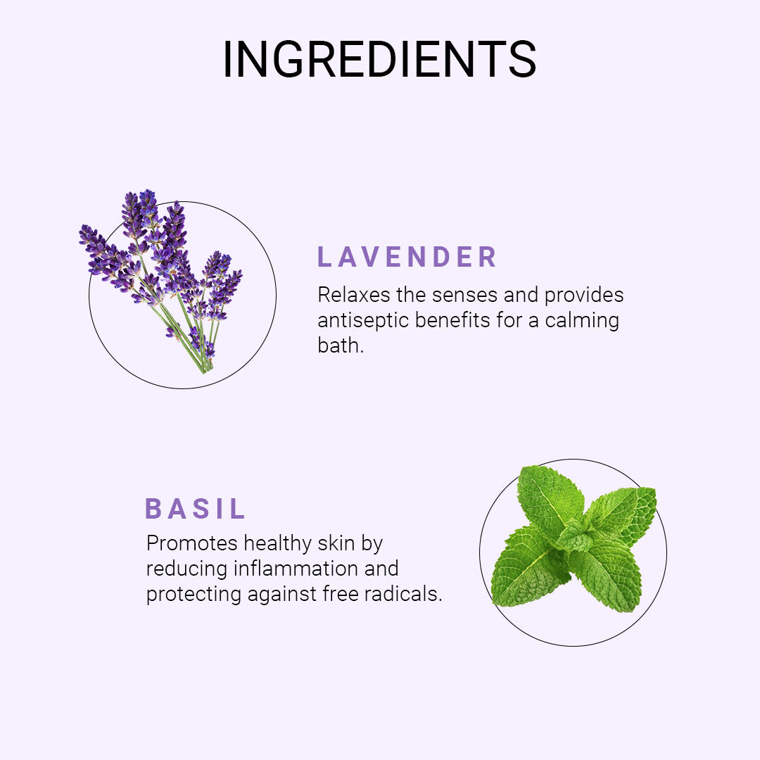 Khadi Natural Lavender & Basil Bath Salt - 200gm