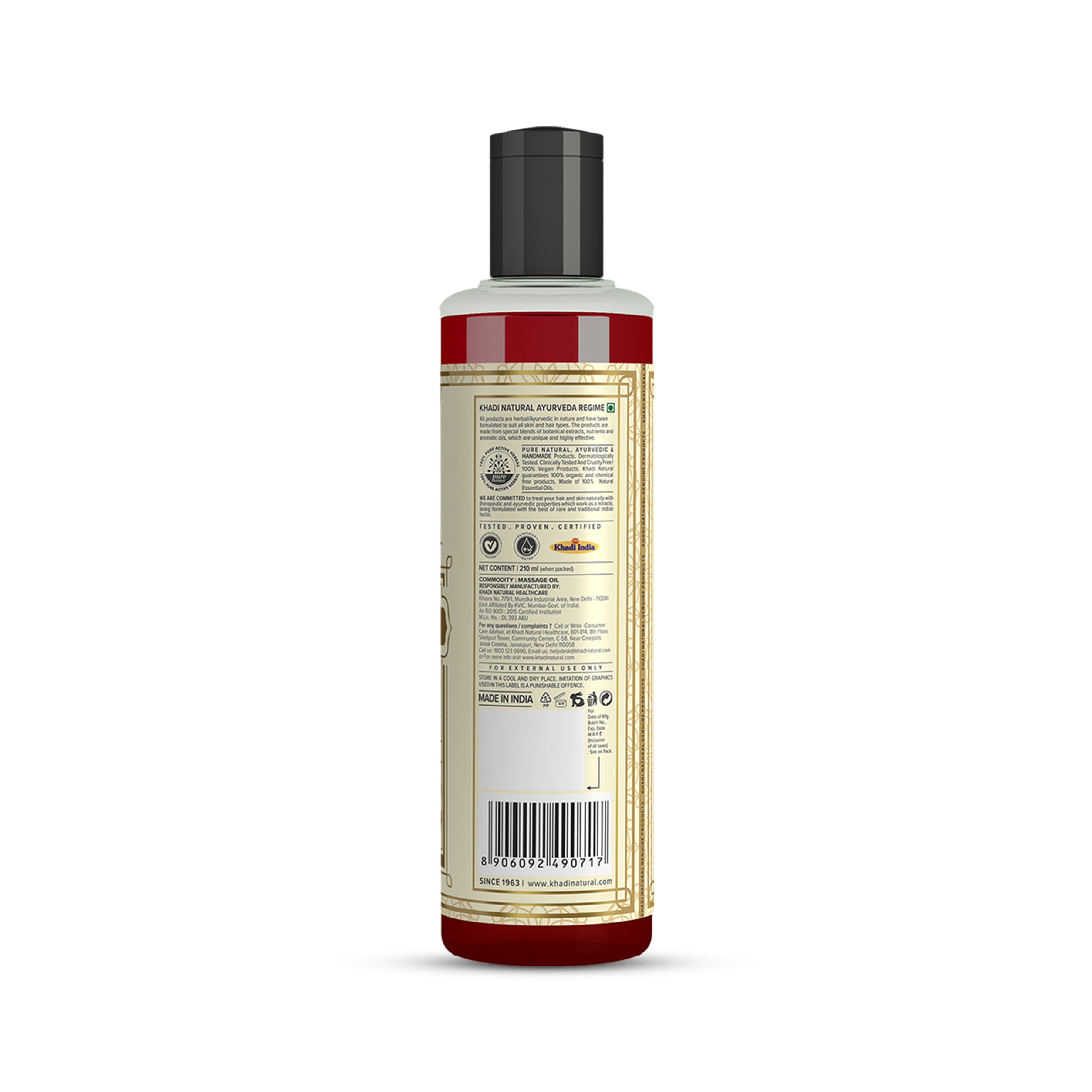 Khadi Natural Sandalwood Massage Oil - 210ml
