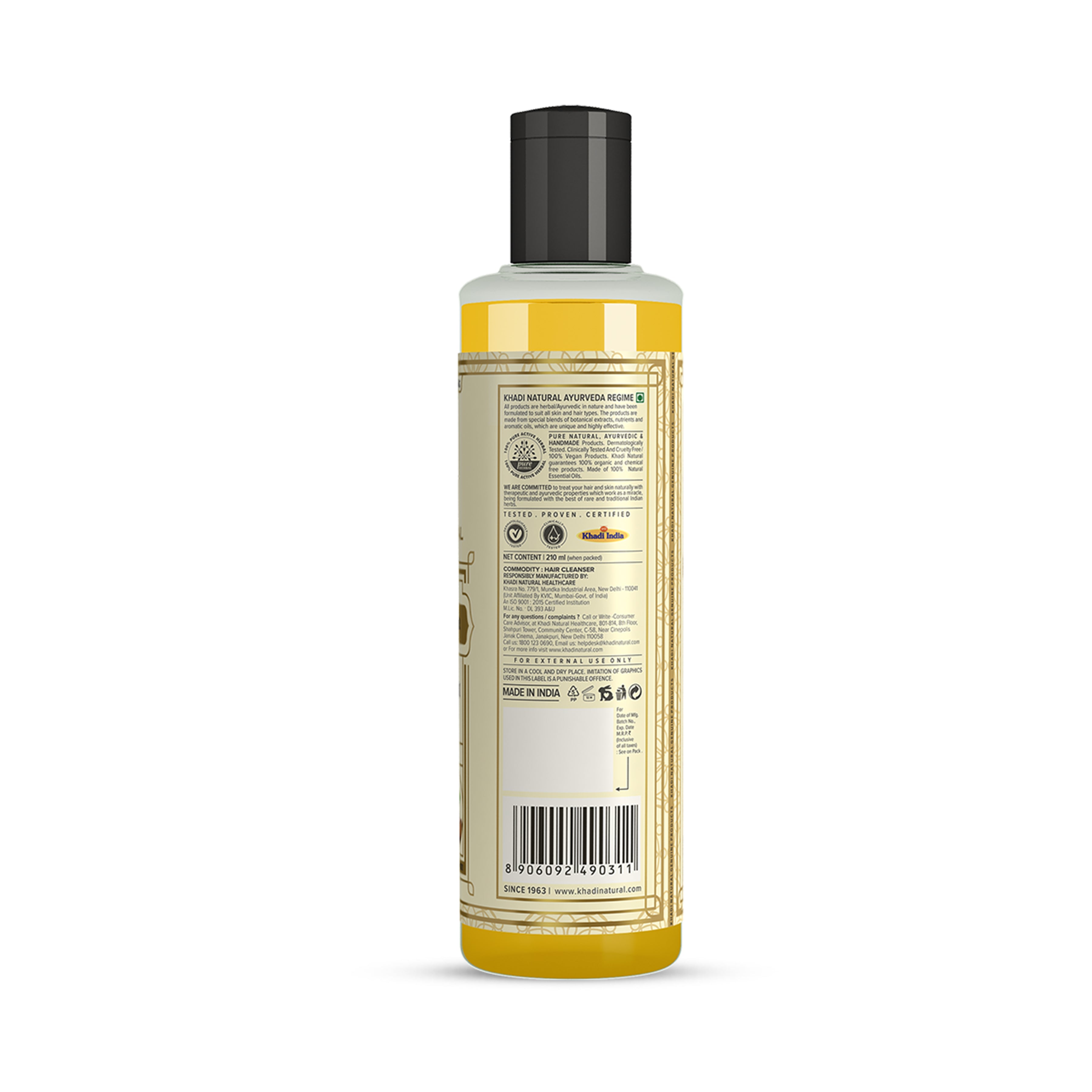 Khadi Natural Saffron Tulsi & Reetha Hair Cleanser - 210ml