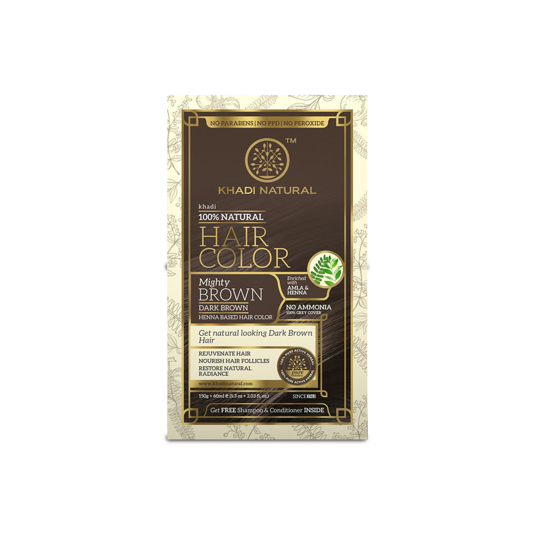 Khadi Natural Mighty Brown Hair Color - 150 g