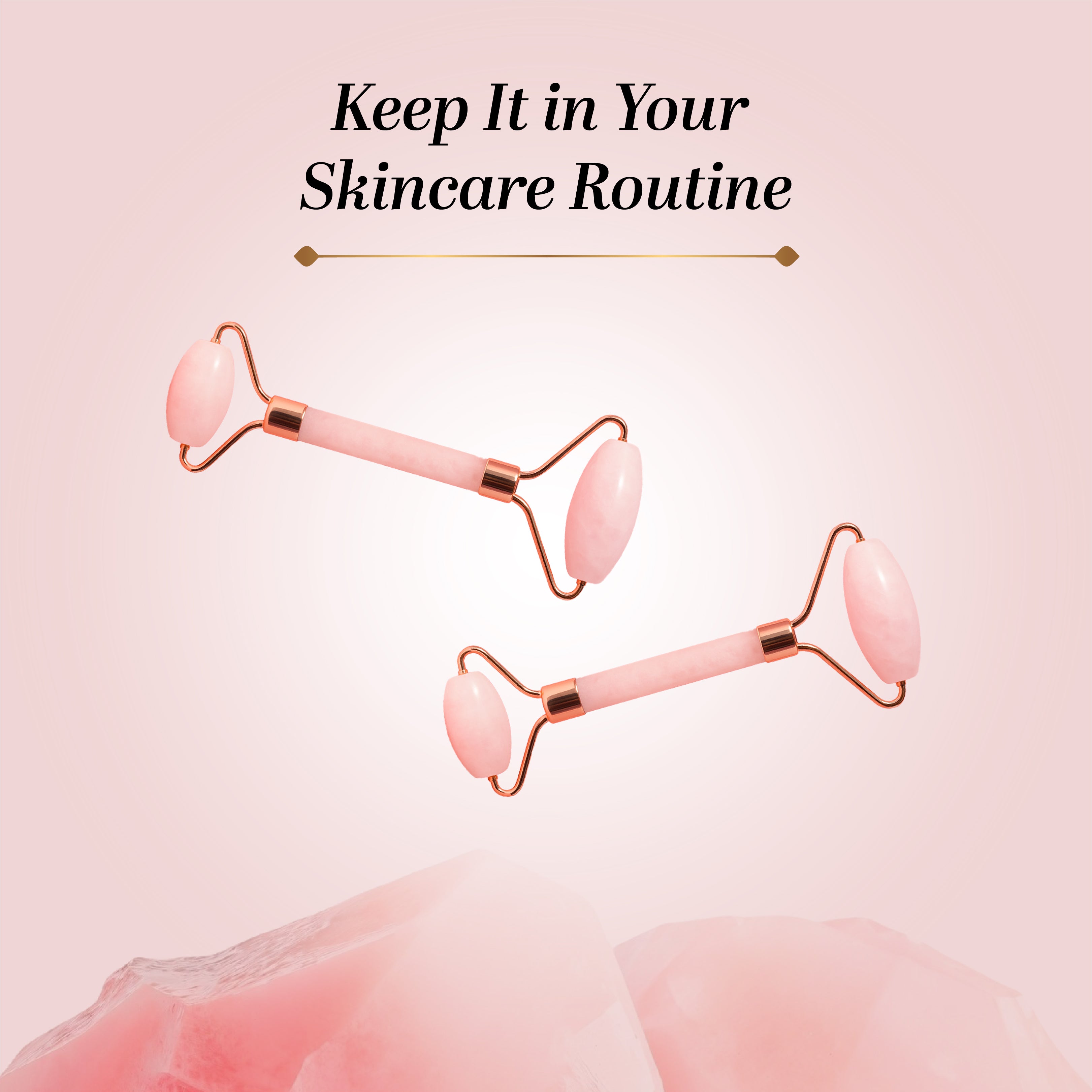 Khadi Natural Rose Quartz Facial Roller