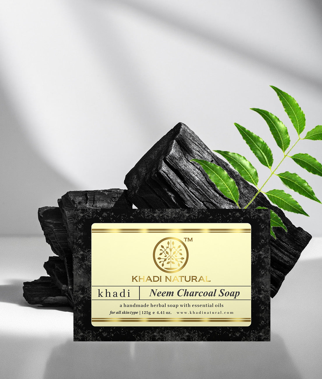 Khadi Natural Neem Charcoal Soap - 125gm