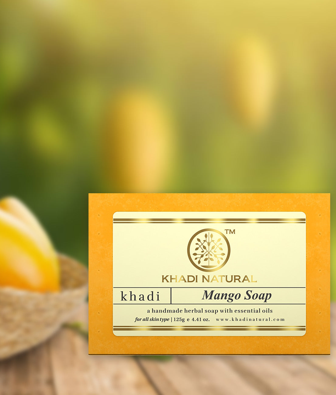 Khadi Natural Mango Soap - 125gm