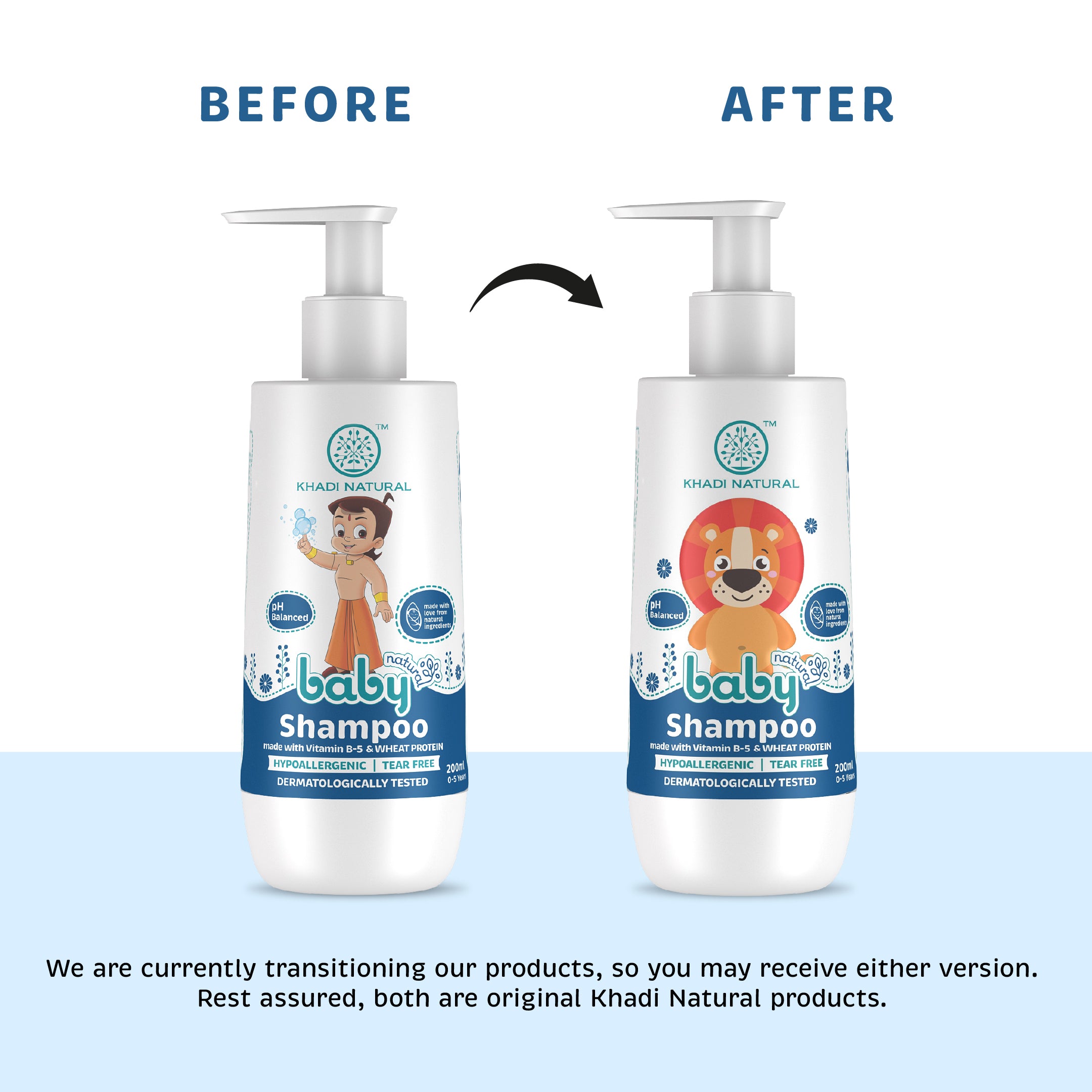 Khadi Natural Baby Hair Cleanser Made With Vitamin B-5 and Wheat Protein, Mild Baby Shampoo - 200ml