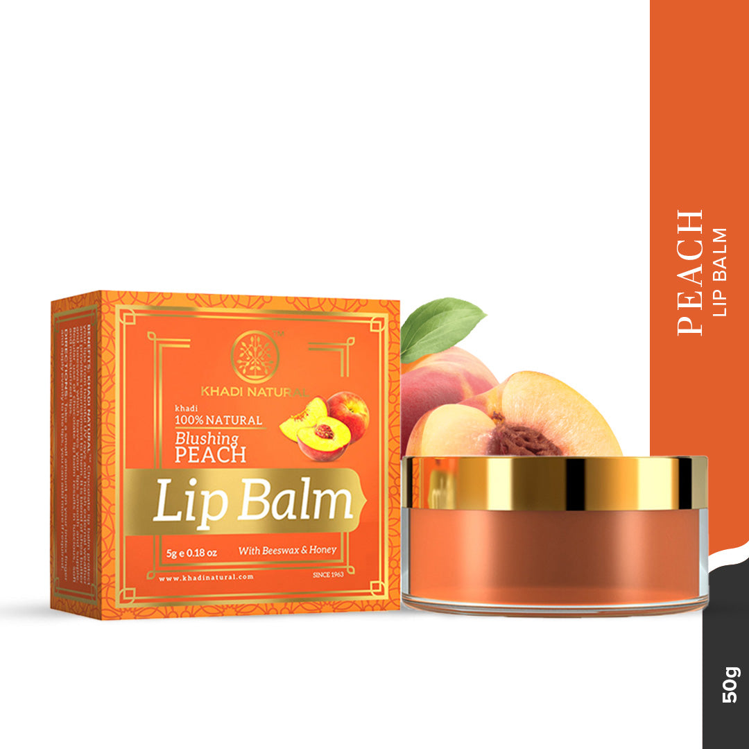 Khadi Natural Peach Lip Balm - 5gm