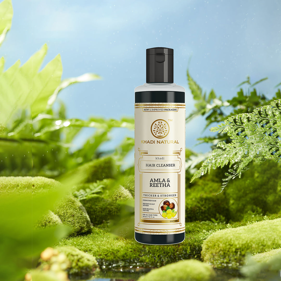 Khadi Natural Amla & Reetha Hair Cleanser Combo - Pack of 2 - 210ml Each