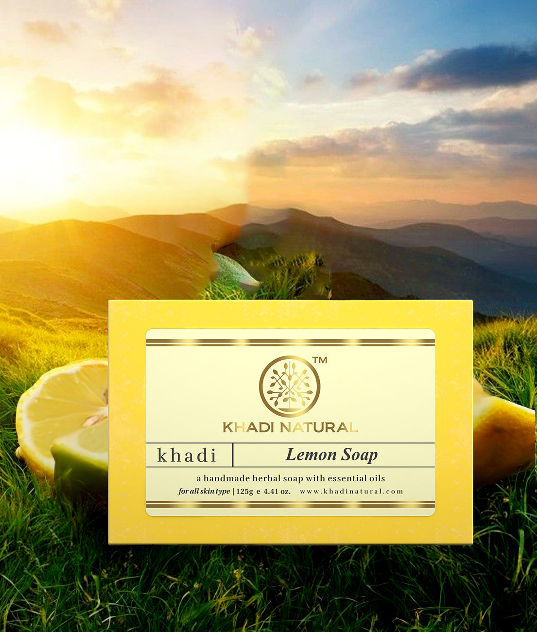 Khadi Natural Herbal Lemon Soap 125gm