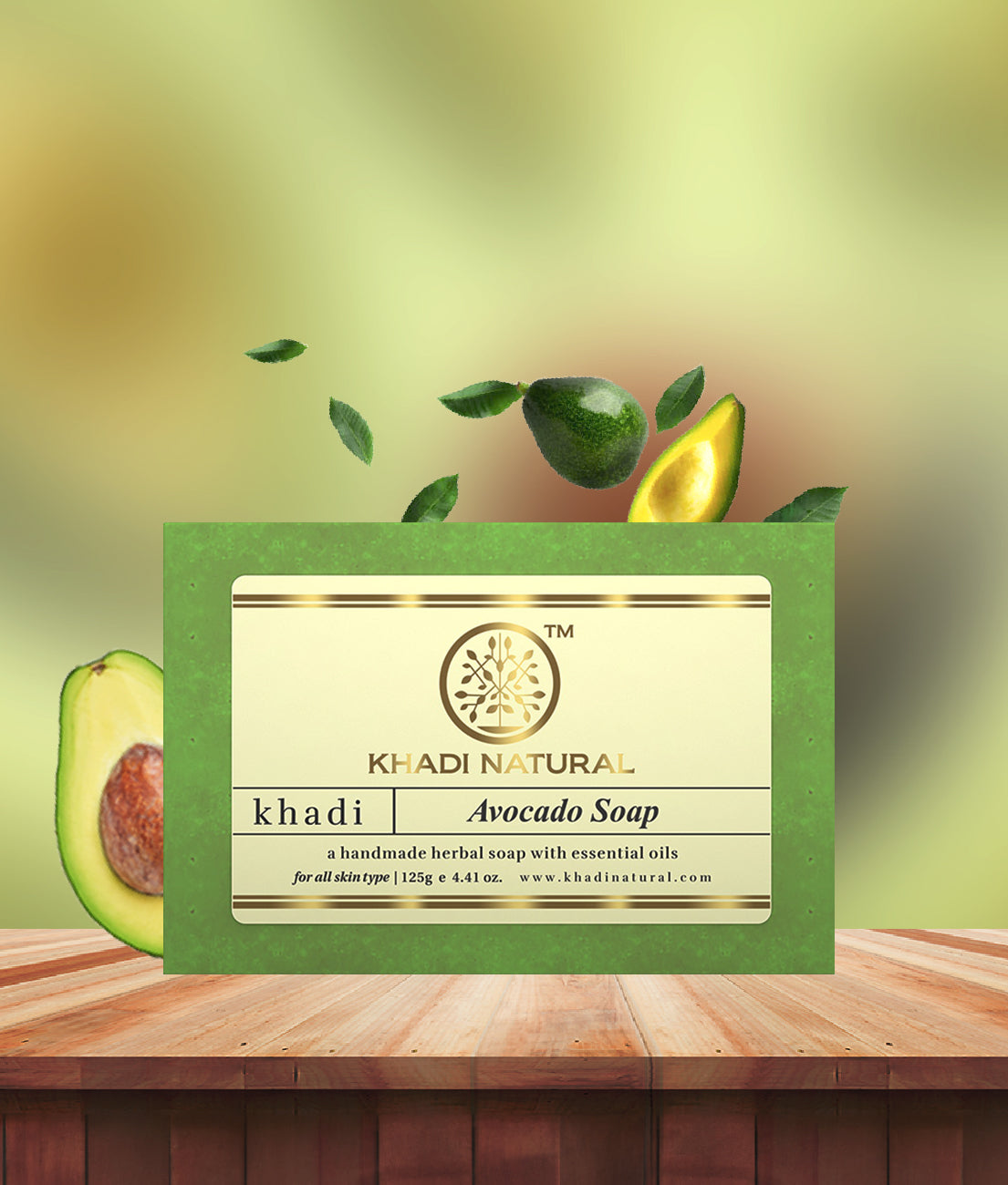 Khadi Natural Herbal Avocado Soap - 125gm