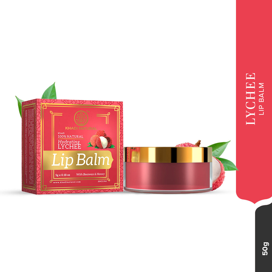 Khadi Natural Lychee Lip Balm - 5gm