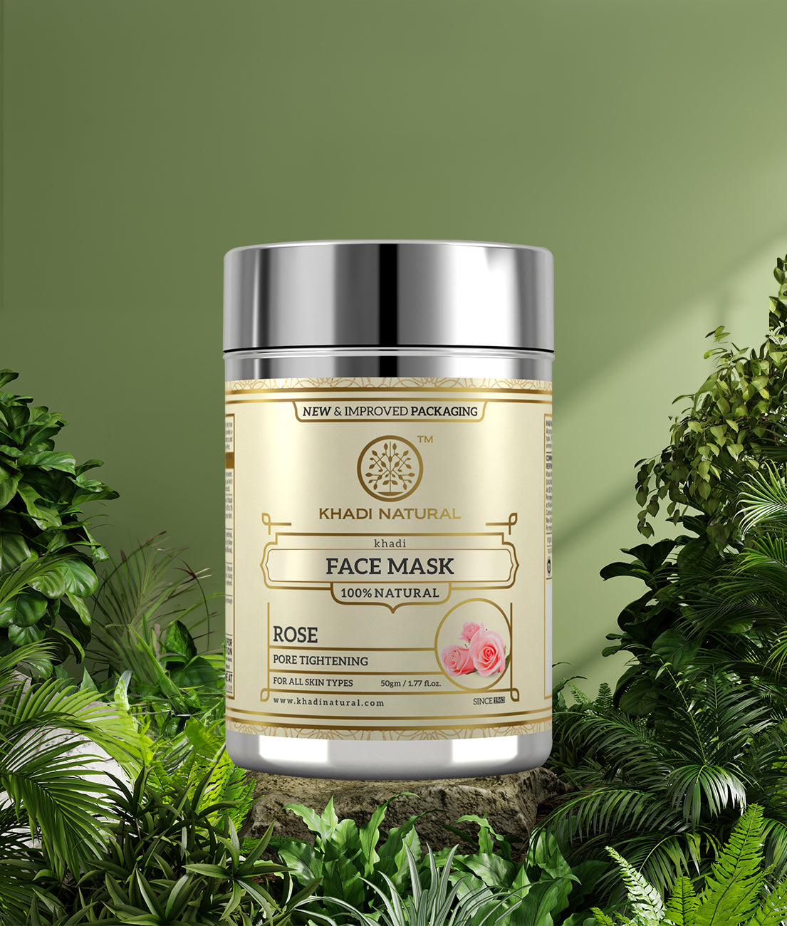 Khadi Natural Rose Face Mask - 50gm