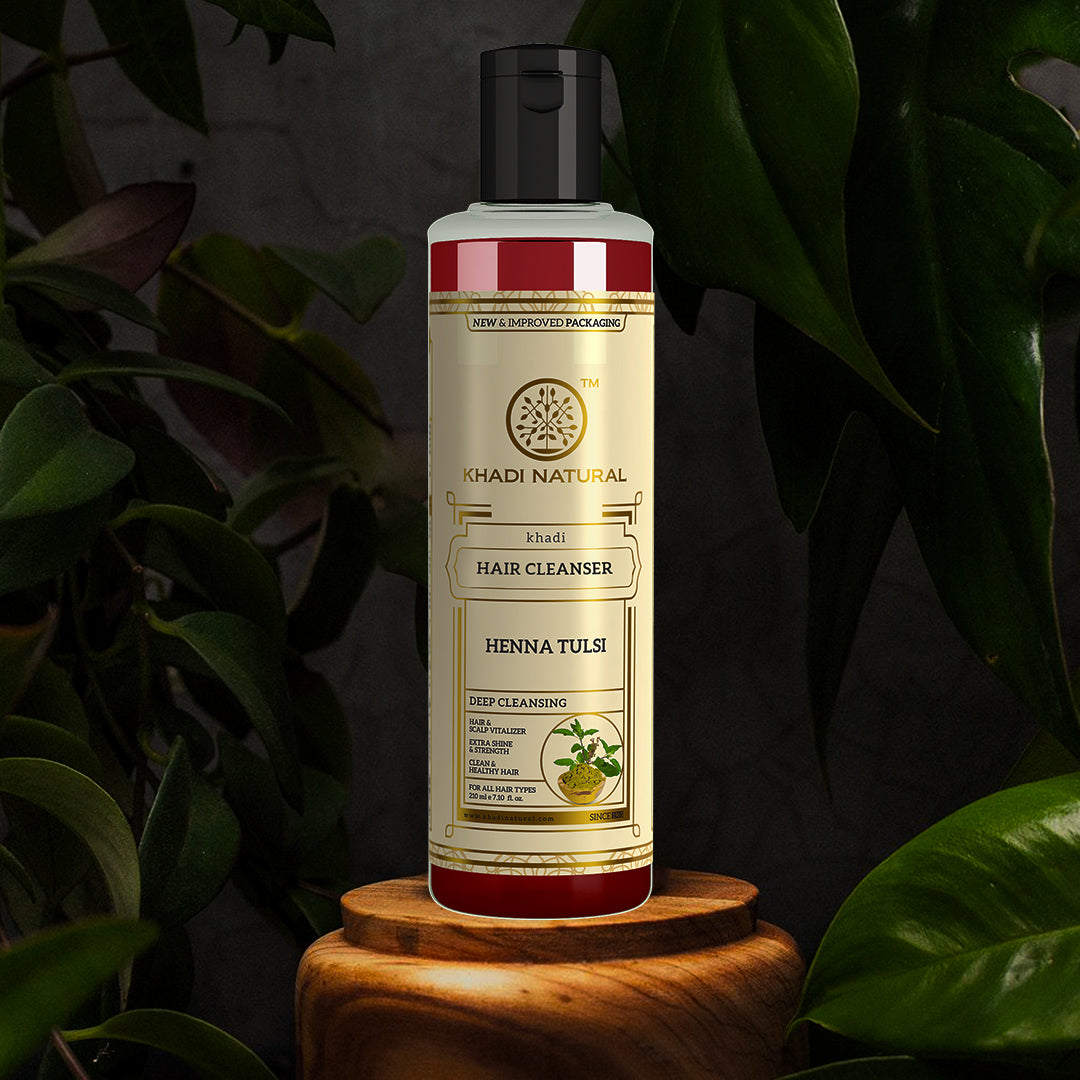 Khadi Natural Henna Tulsi Hair Cleanser - 210ml