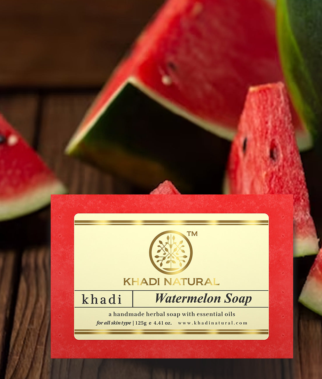 Khadi Natural Herbal Watermelon Soap - 125gm
