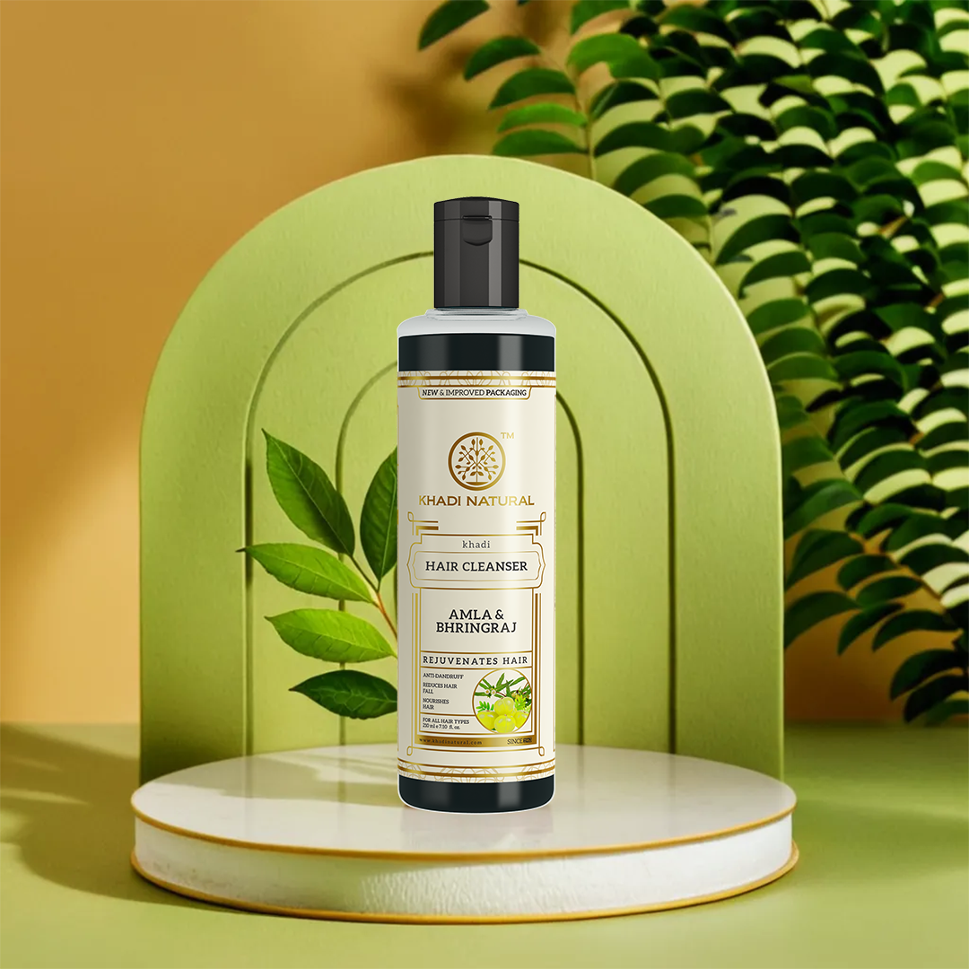 Khadi Natural Amla & Bhringraj Hair Cleanser Combo Pack of 2 - 210ml Each