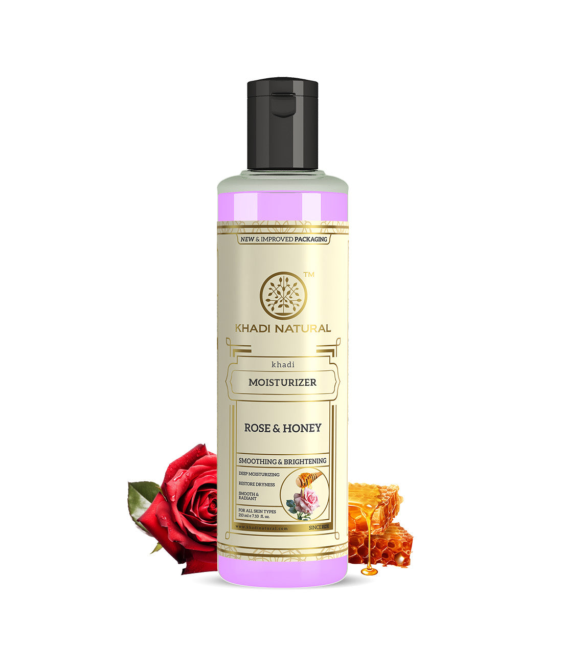 Khadi Natural Rose & Honey Moisturizer - 210ml
