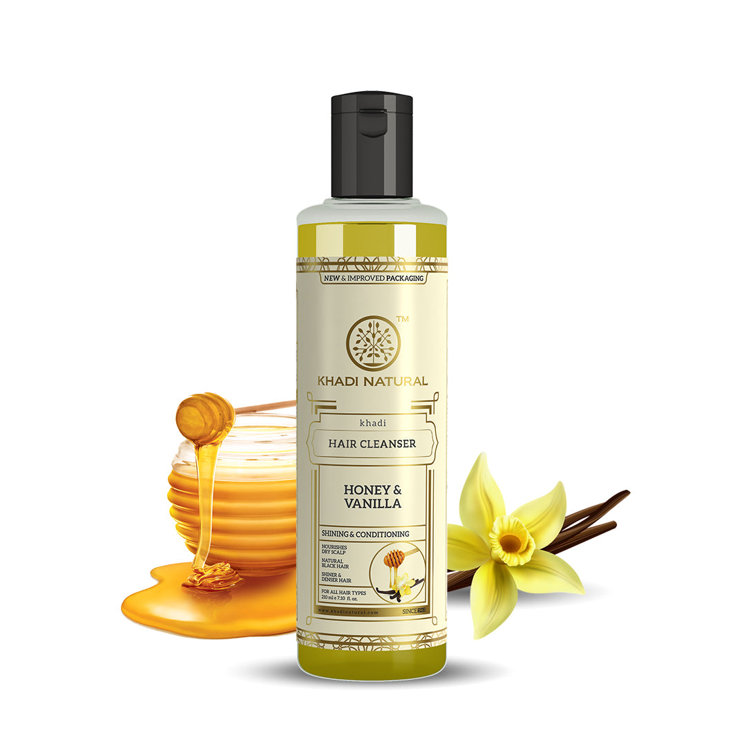Khadi Natural Honey & Vanilla Hair Cleanser - 210ml