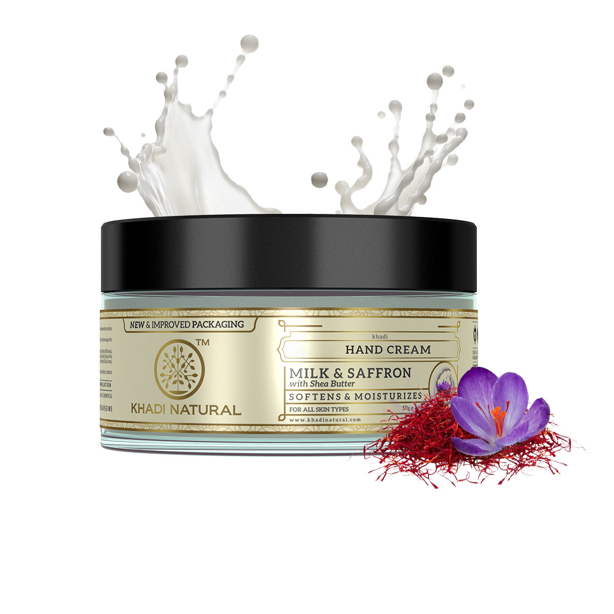Khadi Natural Milk & Saffron Hand Cream - 50gm