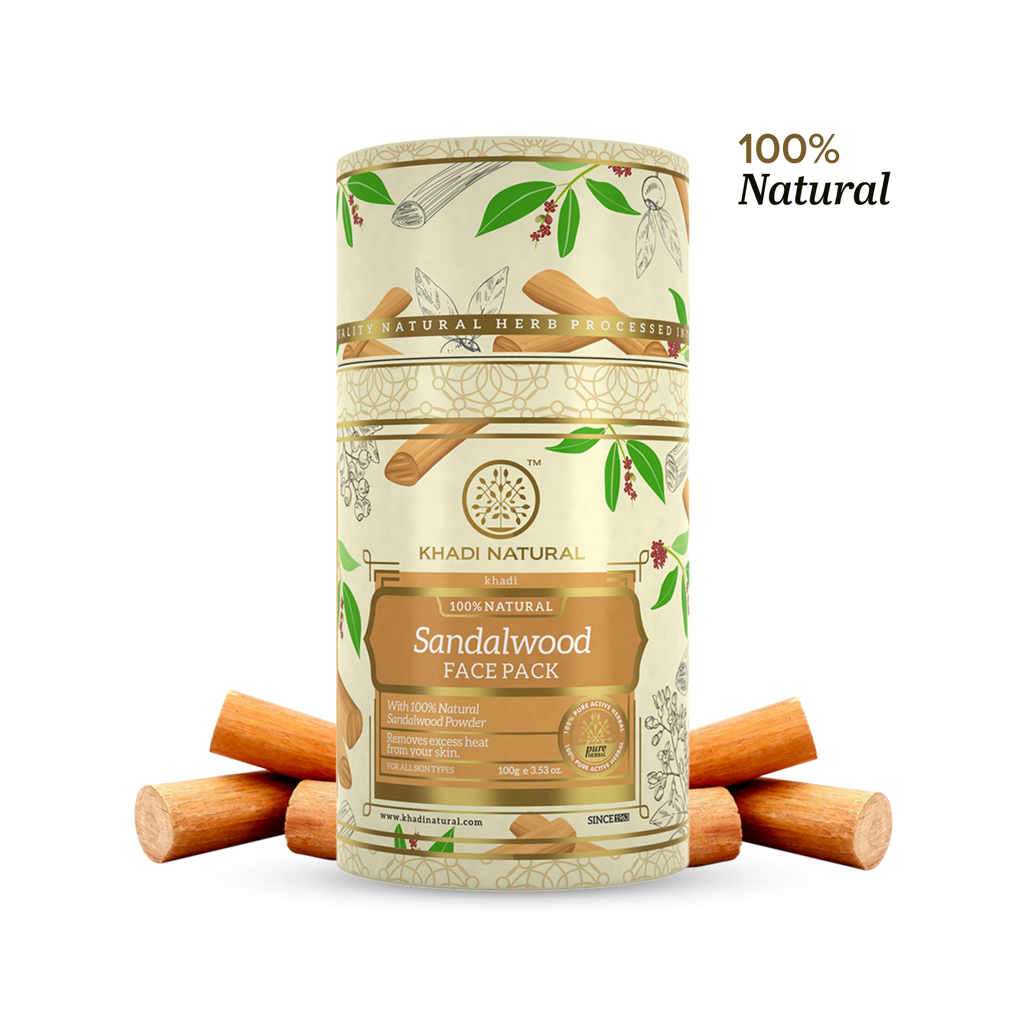 Khadi Natural Sandalwood Face Pack - 100gm