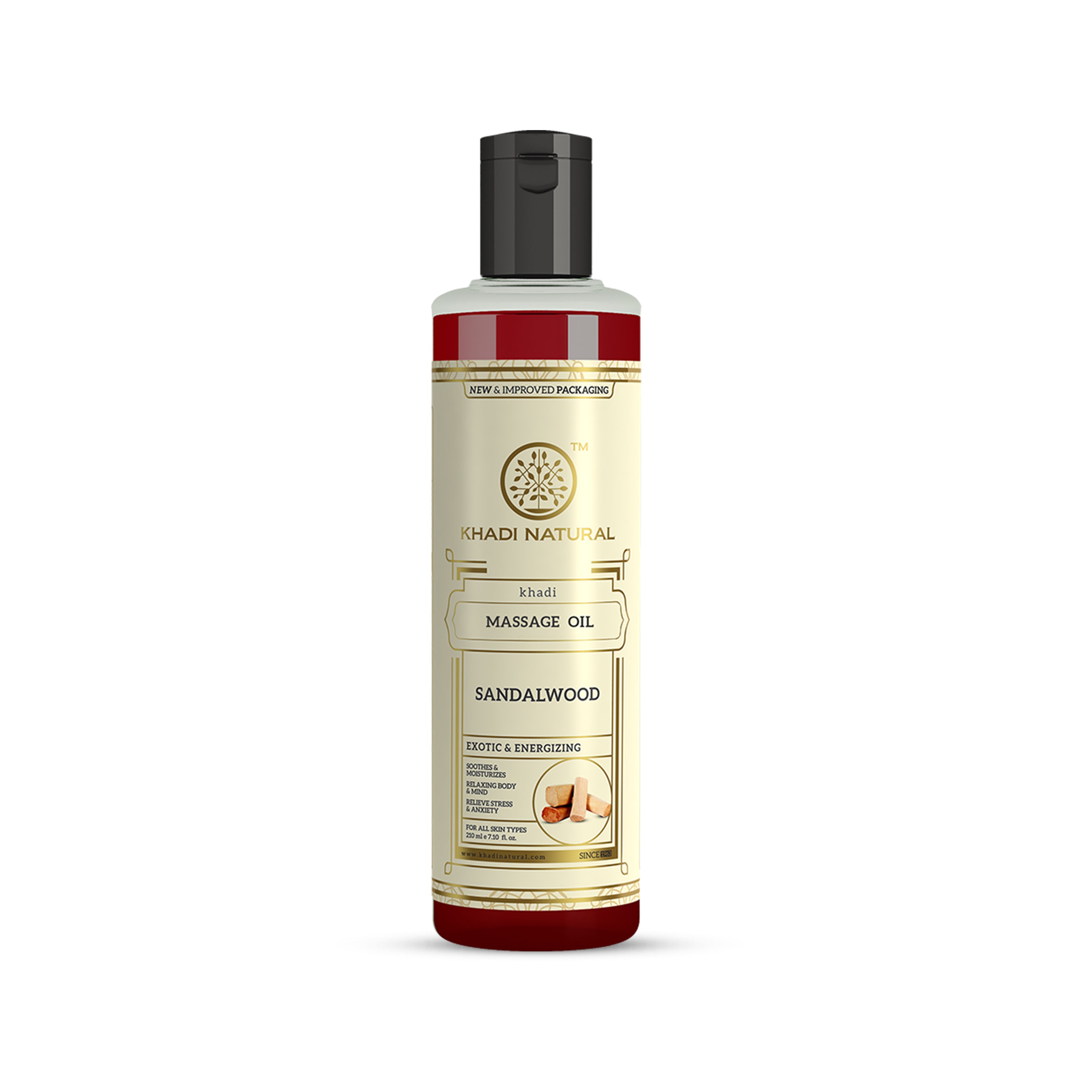 Khadi Natural Sandalwood Massage Oil - 210ml