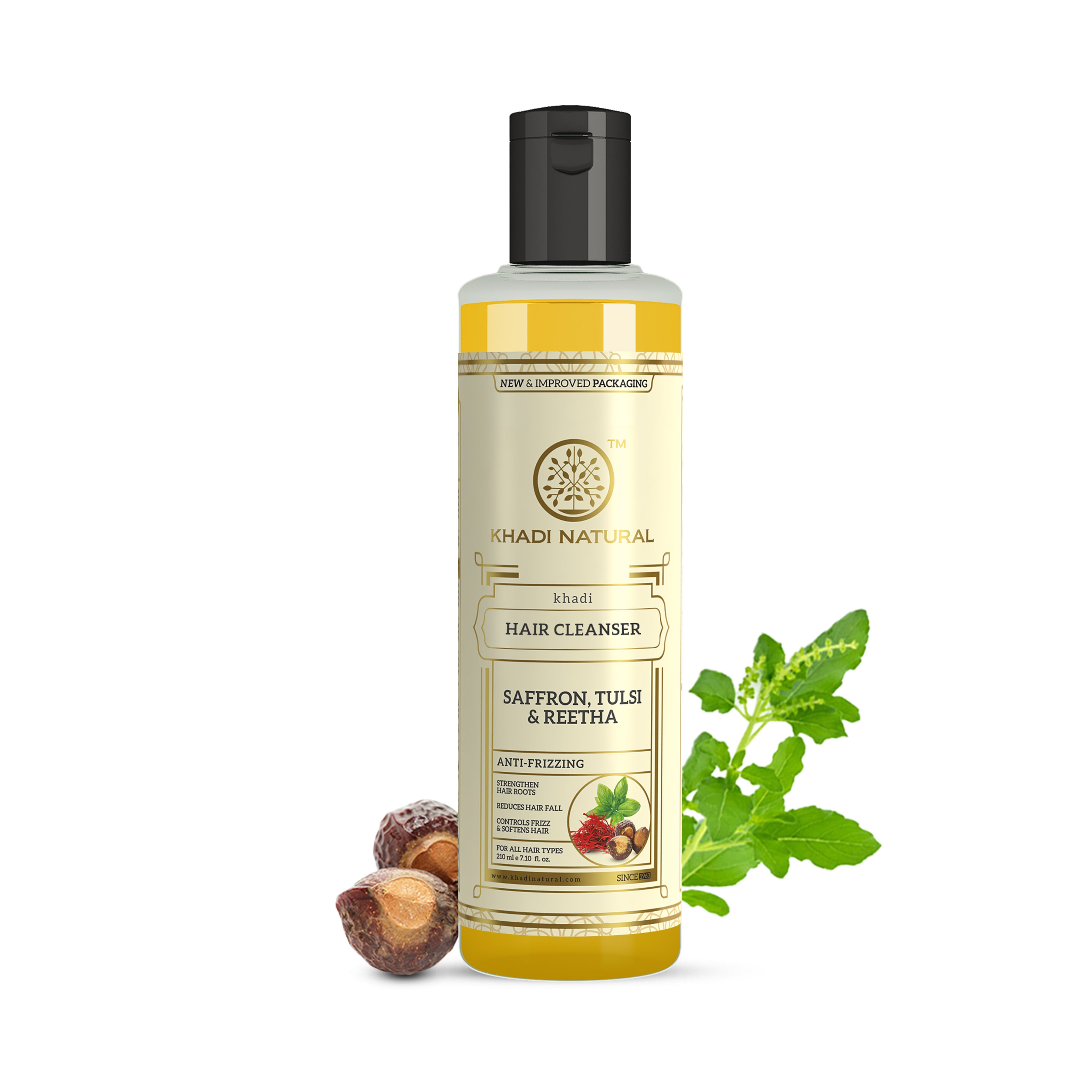 Khadi Natural Saffron Tulsi & Reetha Hair Cleanser - 210ml