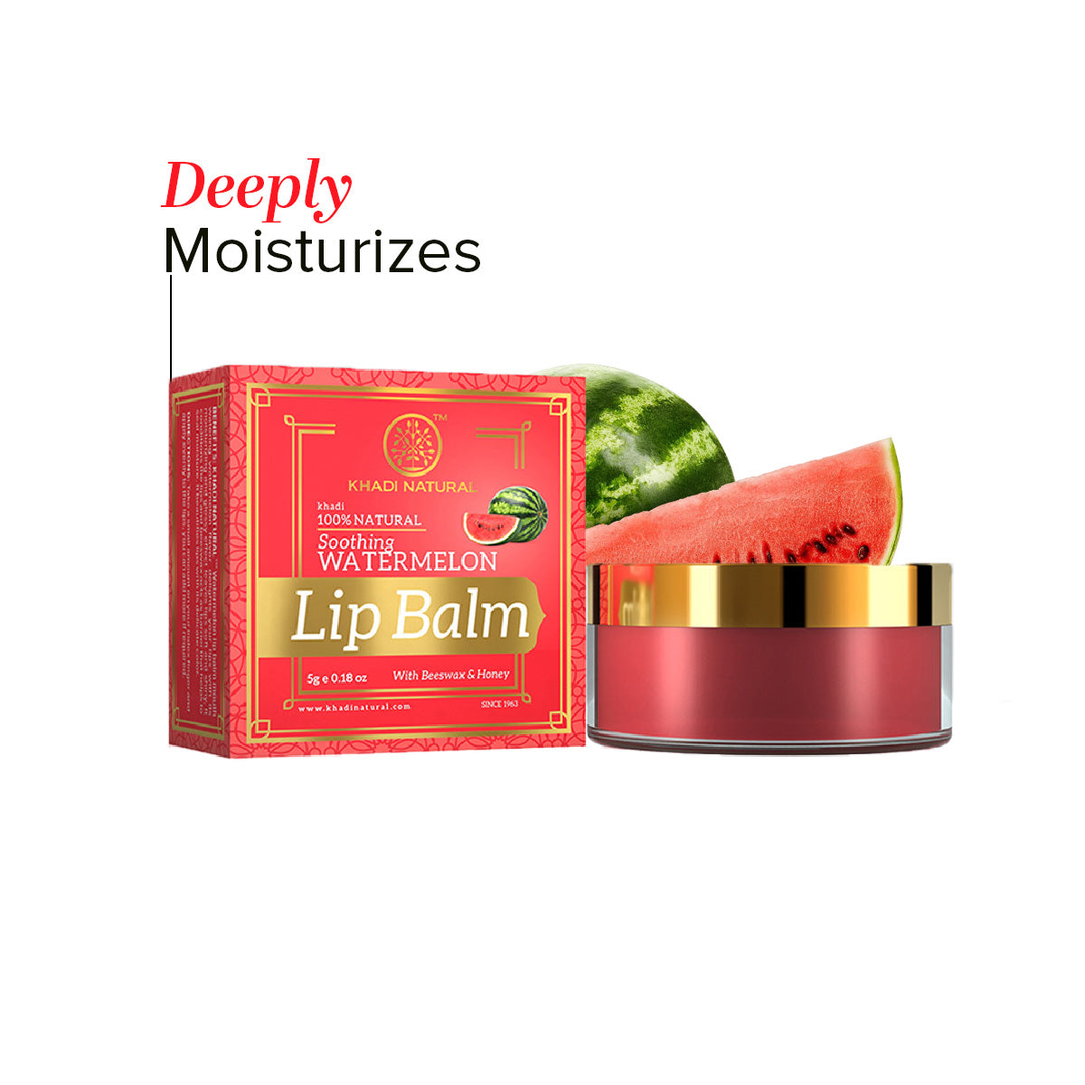 Khadi Natural Watermelon Lip Balm - 5gm