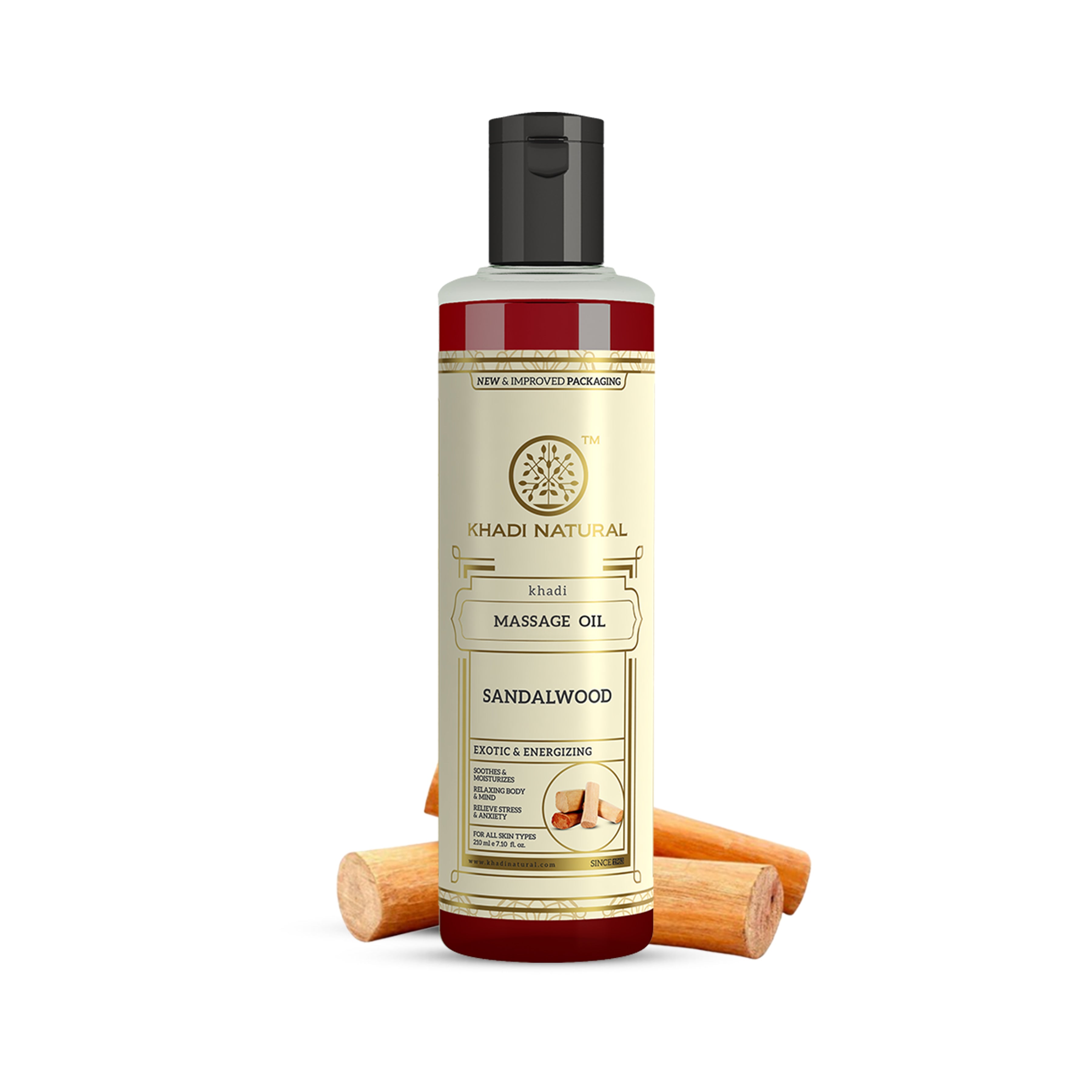 Khadi Natural Sandalwood Massage Oil - 210ml