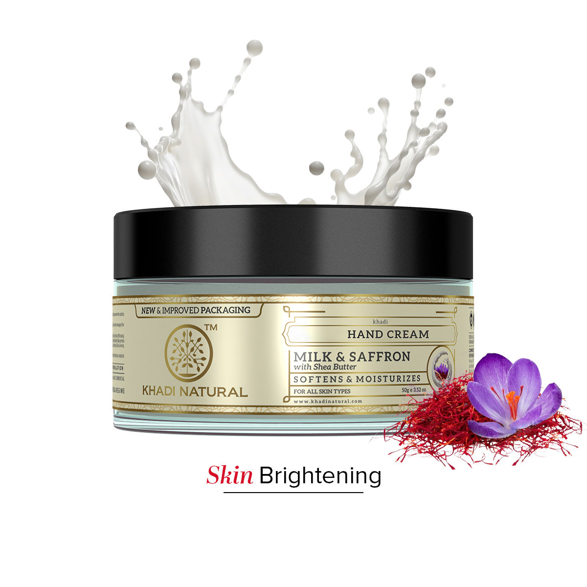 Khadi Natural Milk & Saffron Hand Cream - 50gm