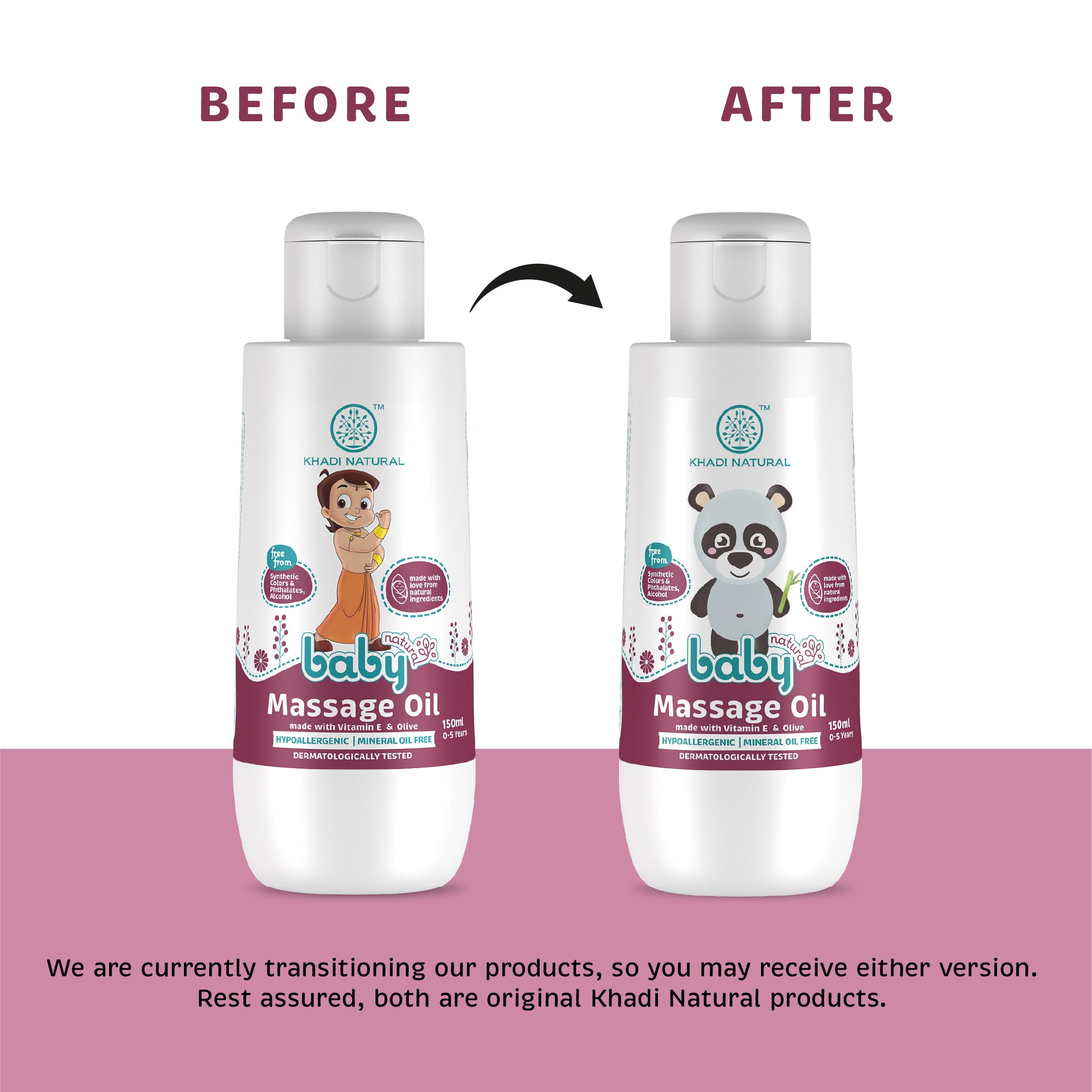 Khadi Natural Baby Massage Oil with Vitamin E and Olive, For Moisturizing Skin - 150ml