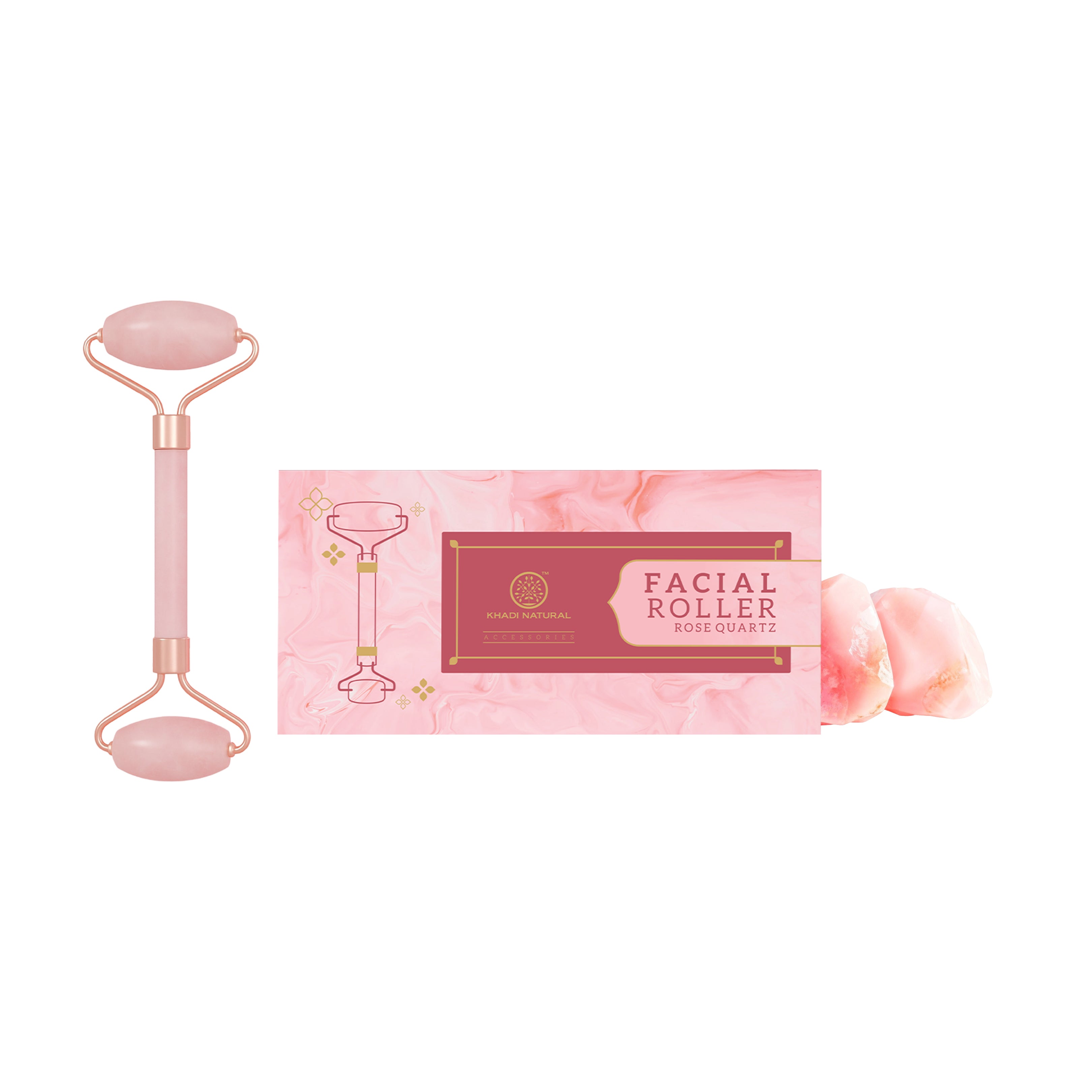 Khadi Natural Rose Quartz Facial Roller