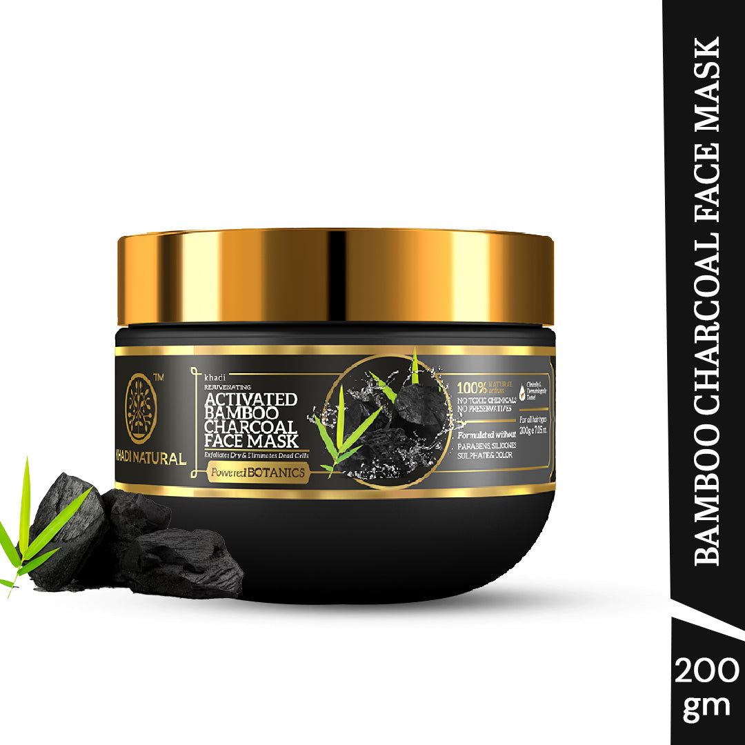 Khadi Natural Activated Bamboo Charcoal Face Mask - 200gm