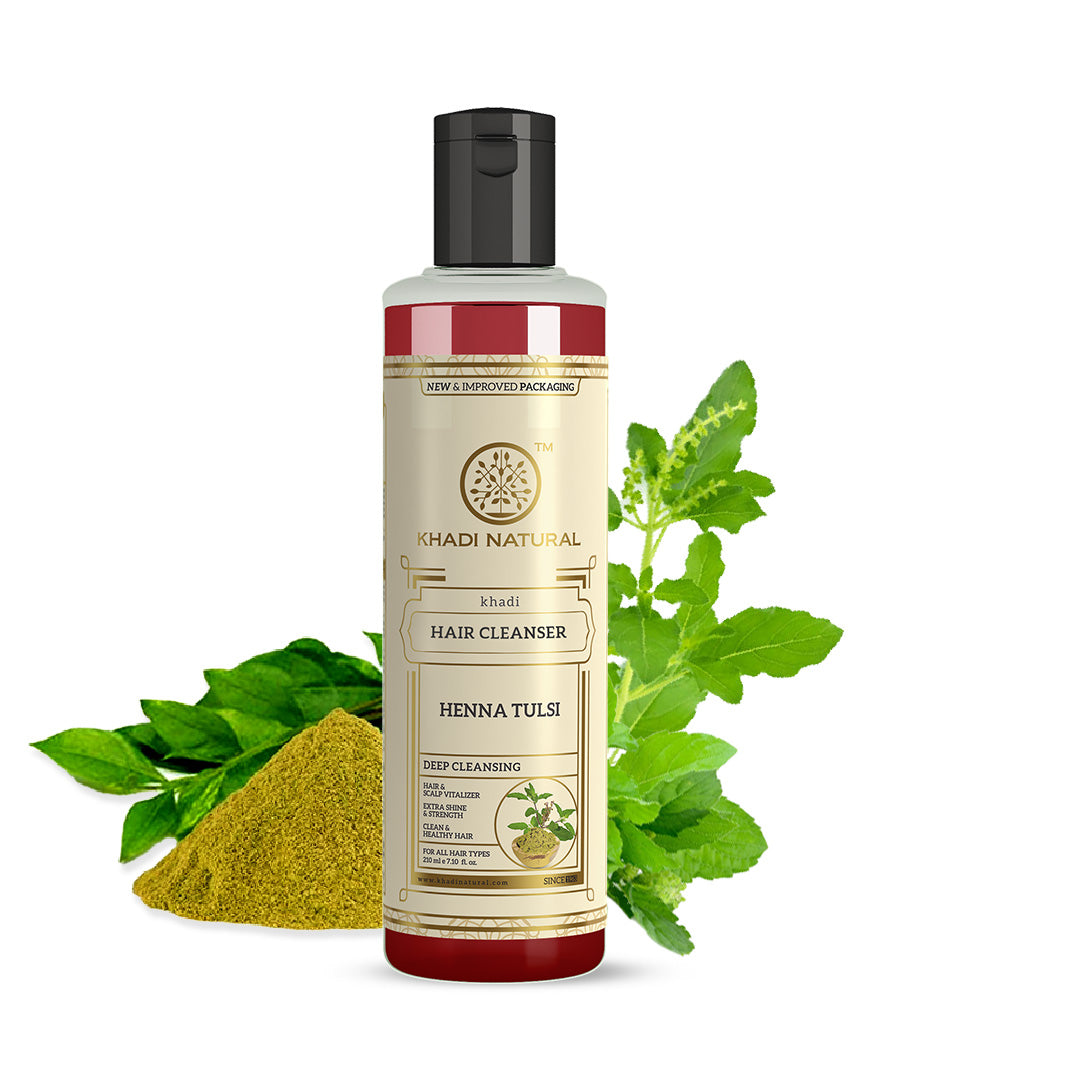 Khadi Natural Henna Tulsi Hair Cleanser - 210ml