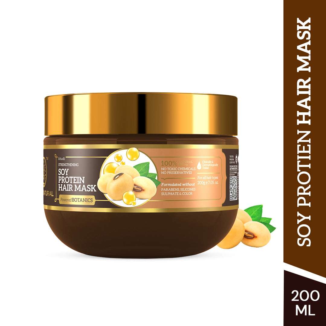 Khadi Natural Soy Protein Hair Mask - Powered Botanics - 200gm