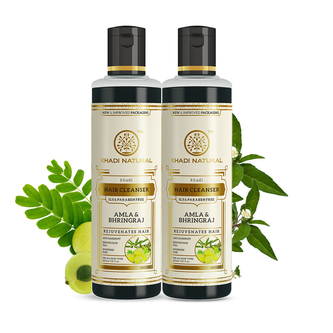Khadi Natural Amla & Bhringraj Hair Cleanser- Sls & Paraben Free - 210ml