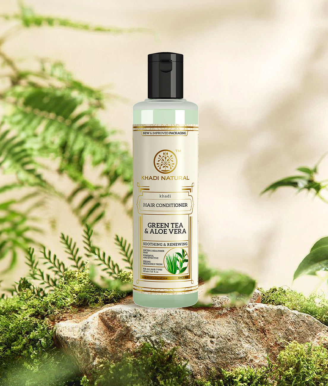 Khadi Natural Green tea and Aloe Vera conditioner Combo Pack Of 2 β 210ml Each Sale