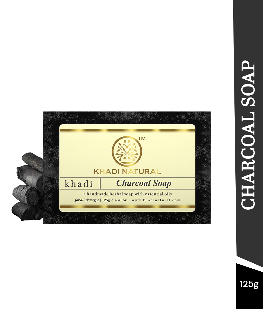 Khadi Natural Charcoal Soap - 125gm